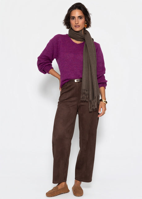 V-neck jumper - mauve