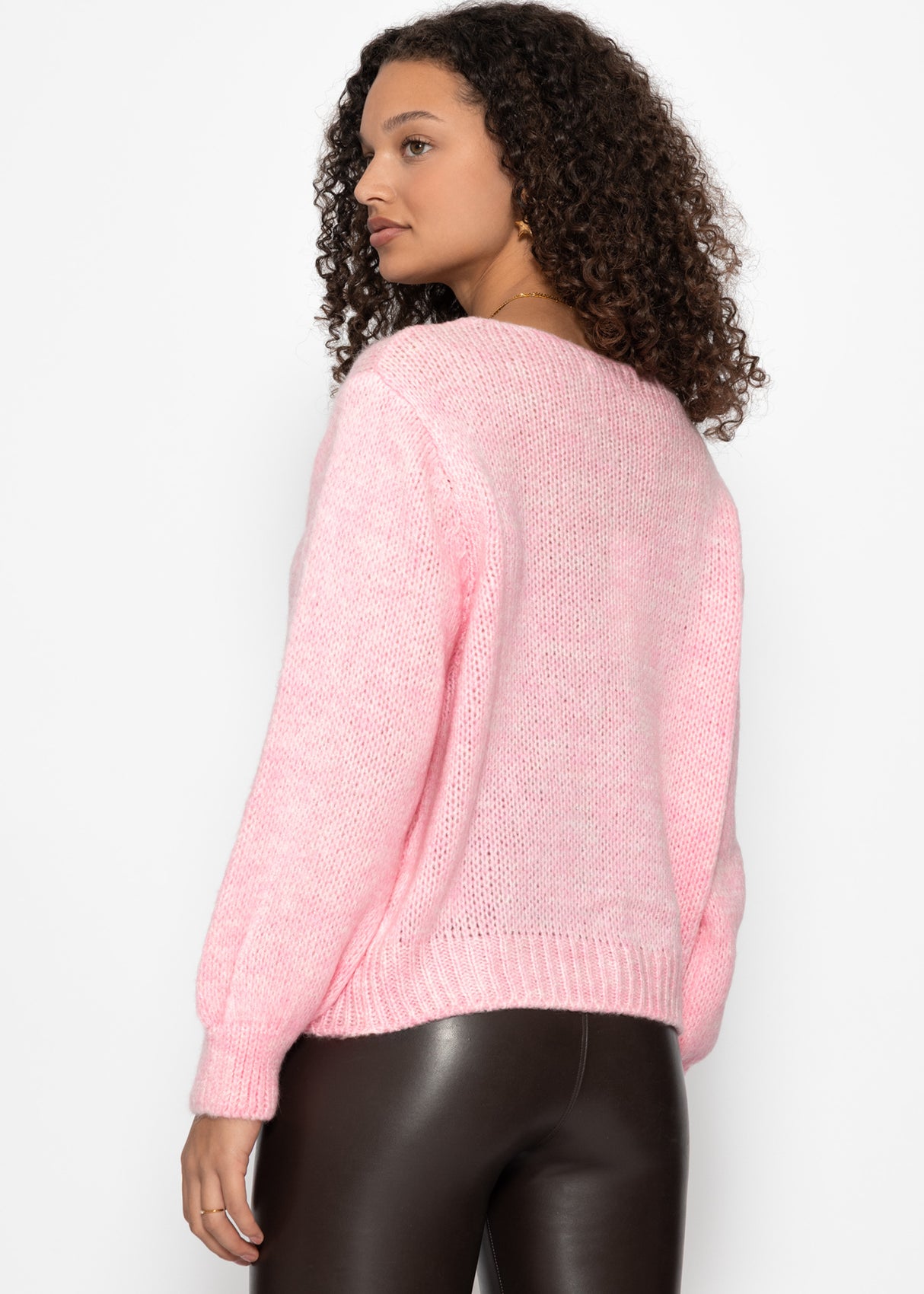 V-neck sweater - pink