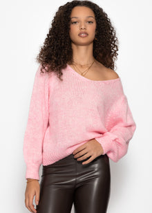 V-neck sweater - pink