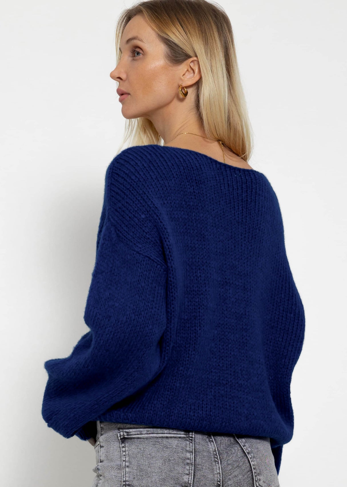 V-neck sweater - royal blue