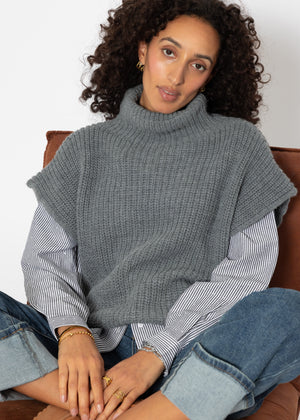 Turtleneck sweater - dark grey