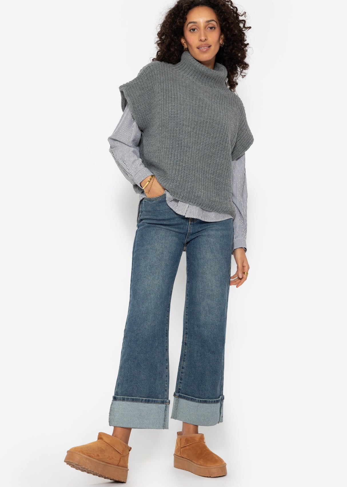 Turtleneck sweater - dark grey