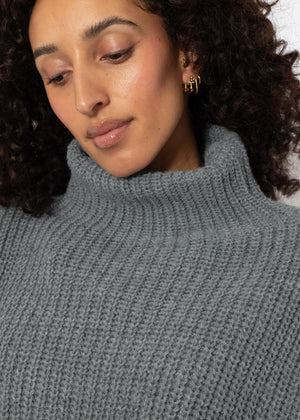 Turtleneck sweater - dark grey