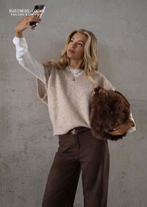 Pullunder mit V-Ausschnitt - beige