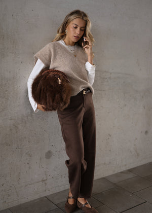 Pullunder mit V-Ausschnitt - beige