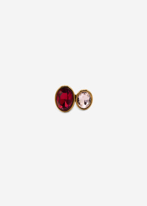Ring mit 2 Schmucksteinen - gold
