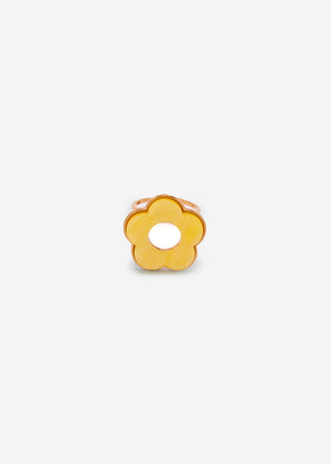 Ring with yellow flower motif - gold