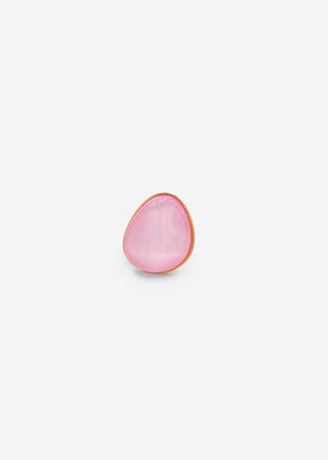 Ring mit rosa Schmuckstein - gold