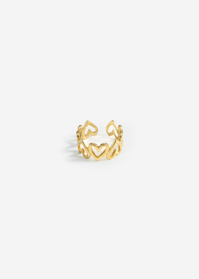 Multi-heart ring - gold
