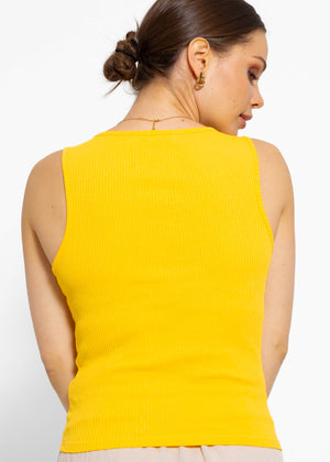Rip Jersey Top, yellow