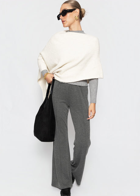 Ripphose mit Biesennaht - grau