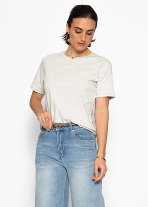 Rundhals T-Shirt - grau
