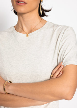 Rundhals T-Shirt - grau
