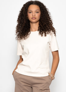 Round neck T-shirt - light beige