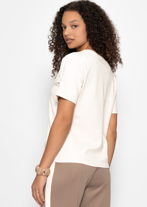Round neck T-shirt - light beige