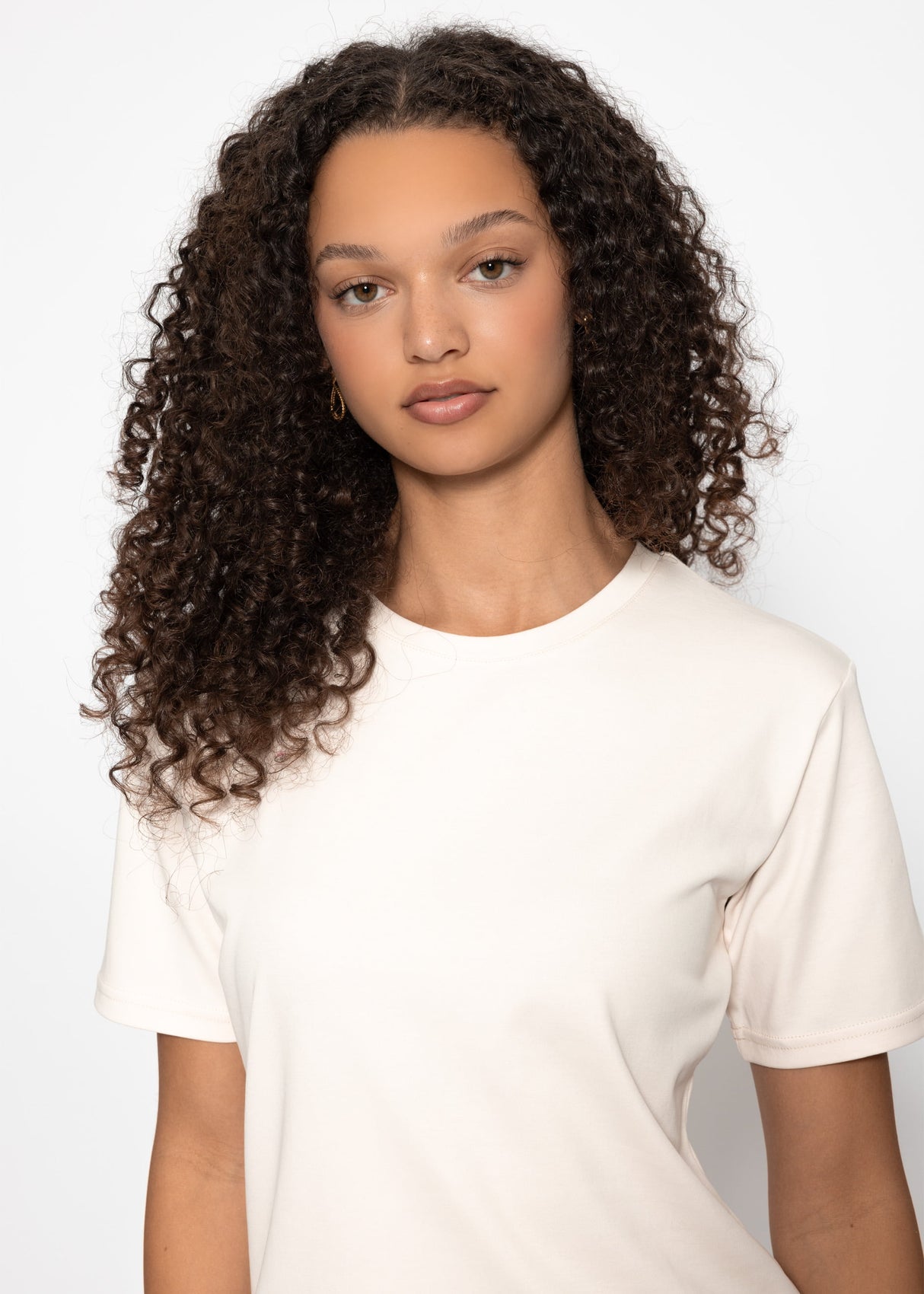 Round neck T-shirt - light beige