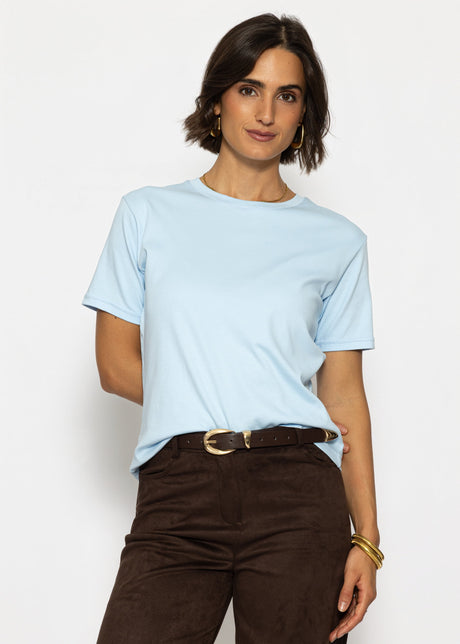 Rundhals T-Shirt - hellblau