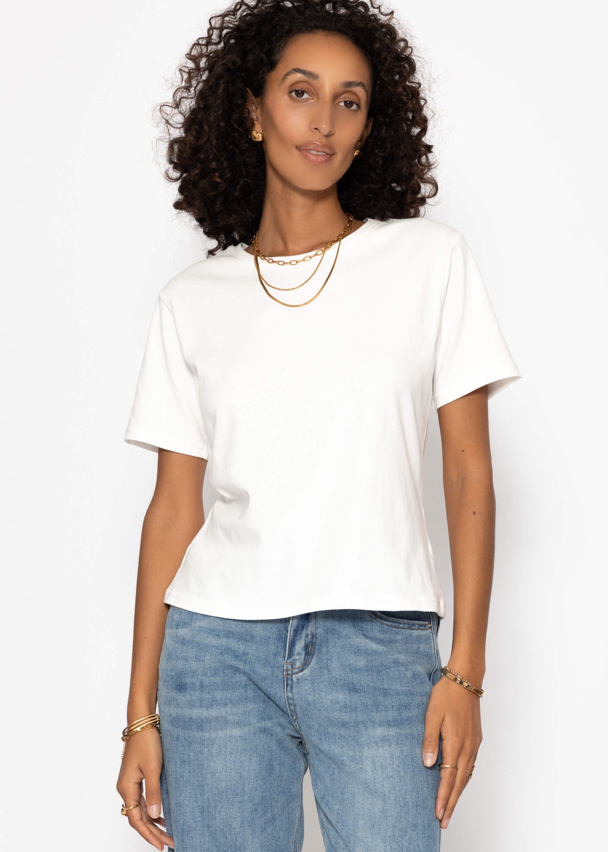 Rundhals T-Shirt - offwhite