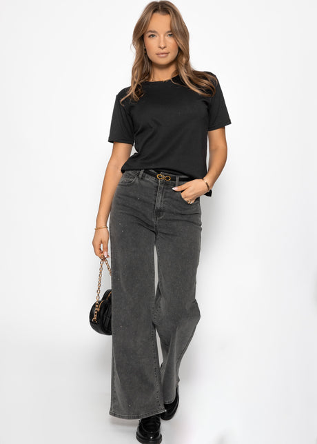 Crew neck T-shirt - black