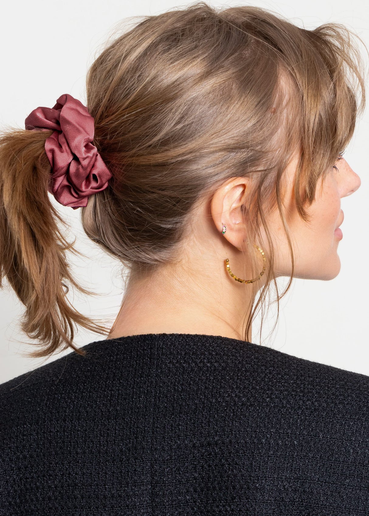 Satin-Scrunchie, mauve