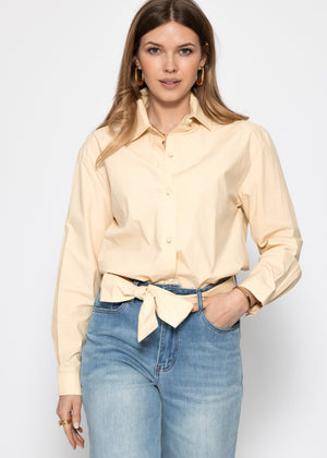Flared blouse - butter yellow
