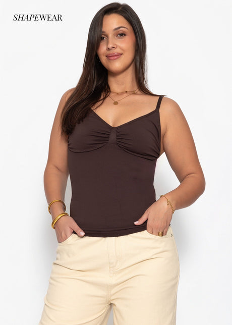 Sculpting Shapewear Top - braun von SASSYCLASSY