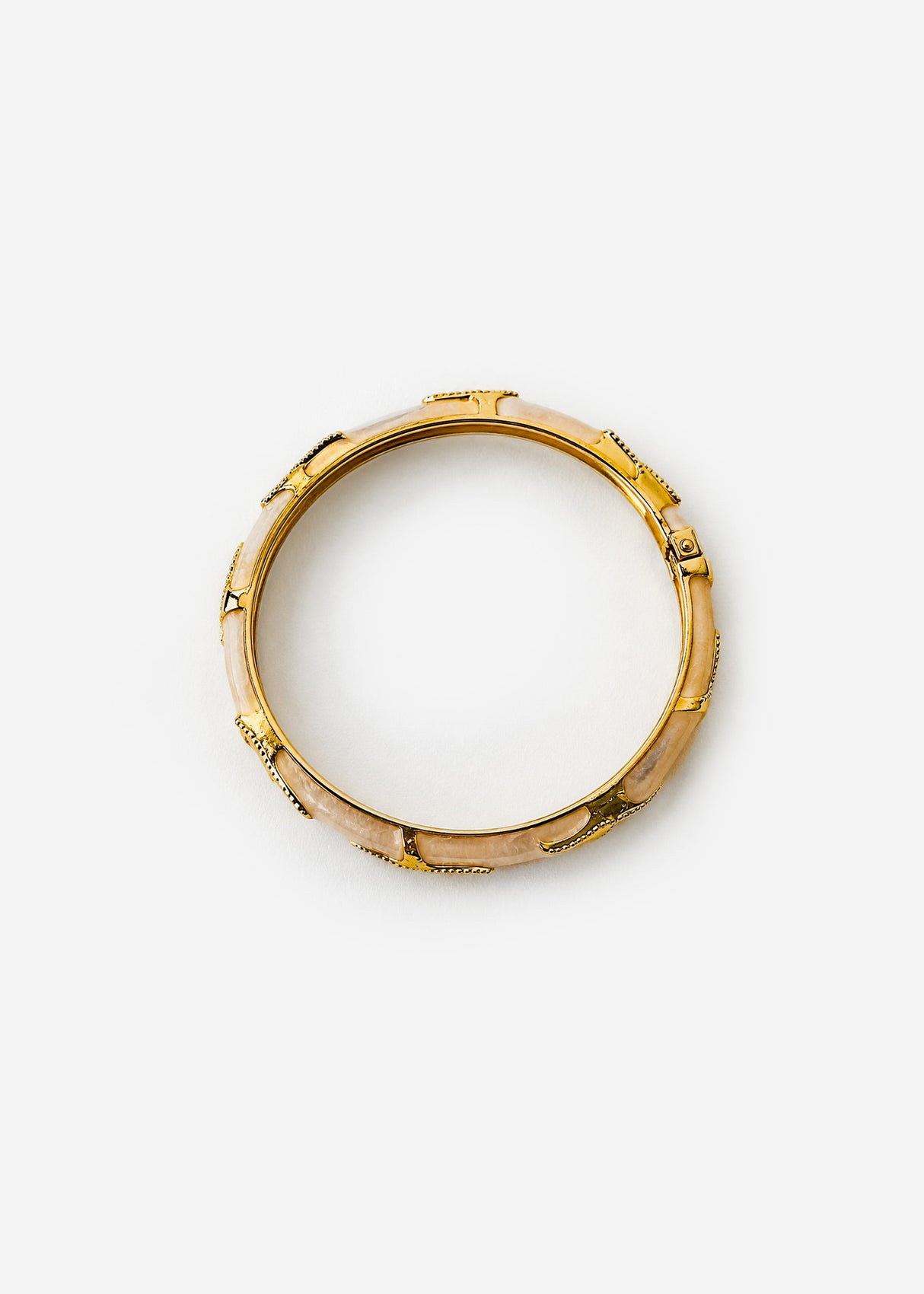 Armreif Seestern mit Perlmutt Optik - gold-weiß