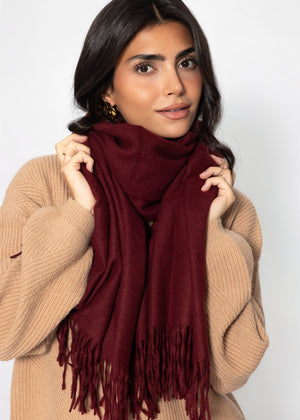 Softer Schal mit Kaschmir - burgundy