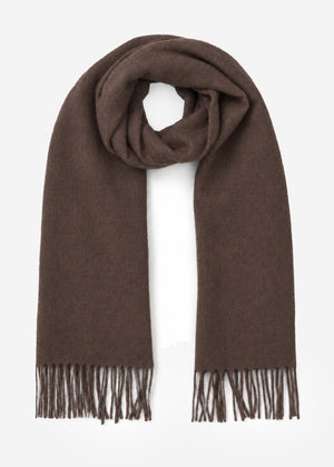 Softer Schal mit Kaschmir - dunkelbraun