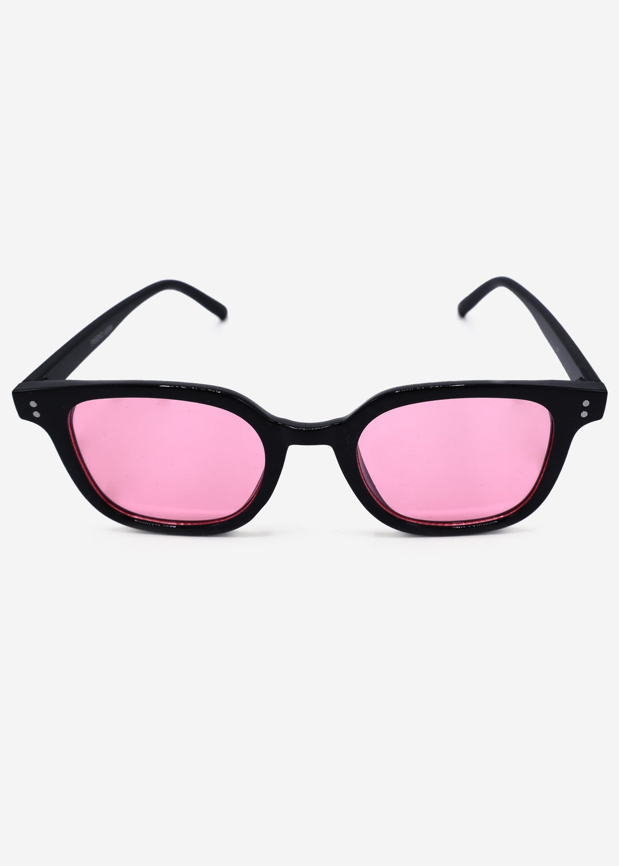 Sonnenbrille mit rosa getönten Gläsern - schwarz