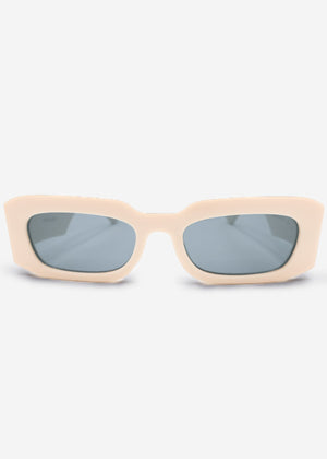 Sonnenbrille mit breiten Bügeln - beige
