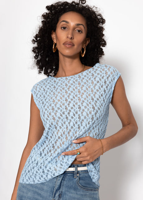 Lace top - light blue