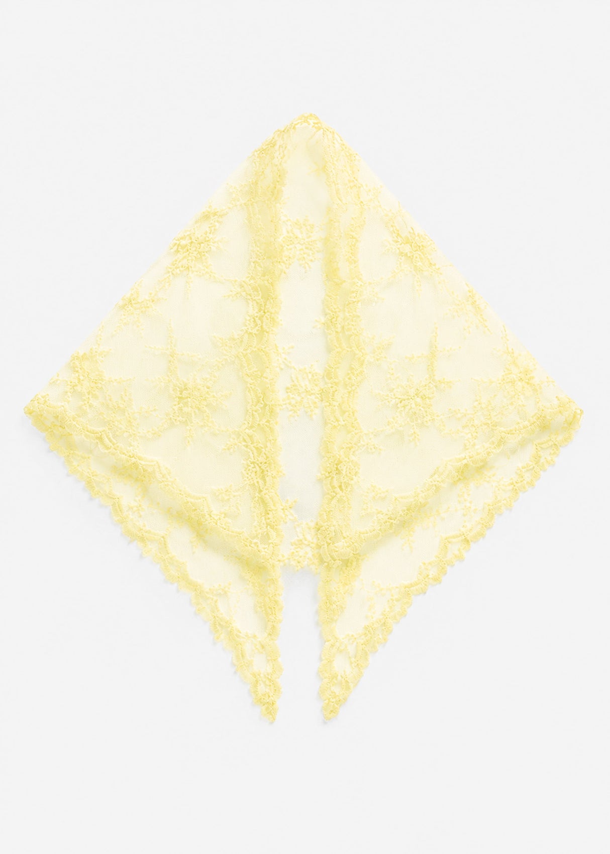 Spitzen-Tuch - buttergelb