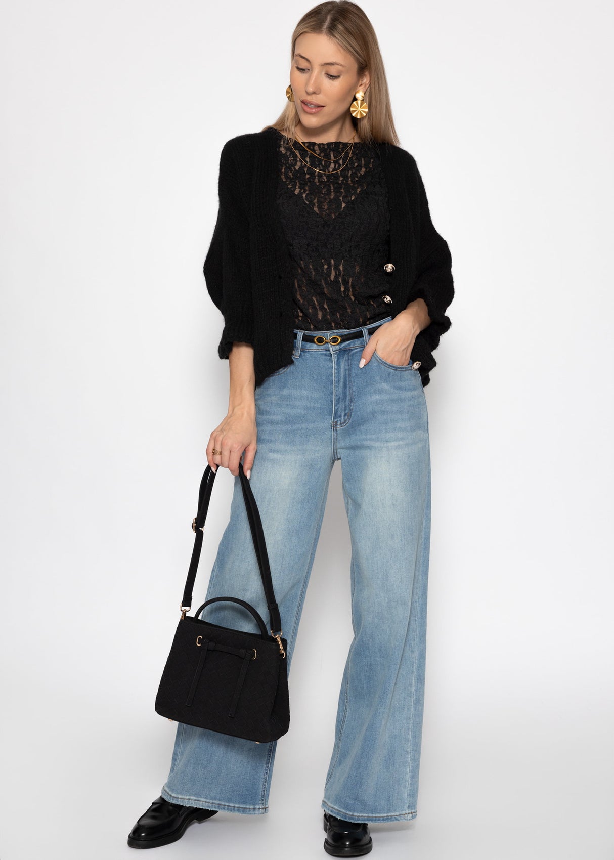 Lace top - black