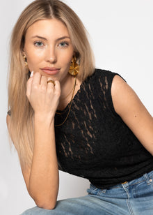 Lace top - black