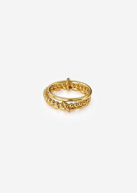 Stacking Ring mit Kugeln - gold von SASSYCLASSY