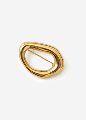Statement Brosche in minimalistischem Design - gold