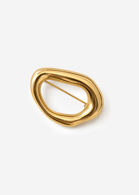 Statement Brosche in minimalistischem Design - gold von SASSYCLASSY