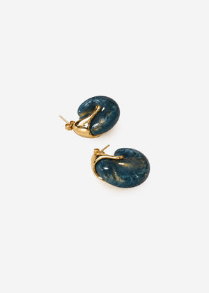 Statement Creolen - gold-blau