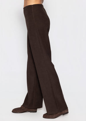 Straight-Leg-Hose mit Bügelfalte - braun