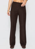 Straight-Leg-Hose mit Bügelfalte - braun