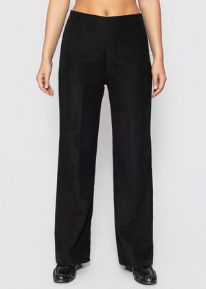 Straight-Leg-Hose mit Bügelfalte - schwarz