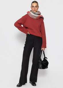 Straight-Leg-Hose mit Bügelfalte - schwarz
