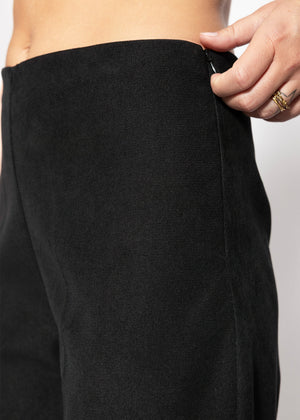 Straight-Leg-Hose mit Bügelfalte - schwarz