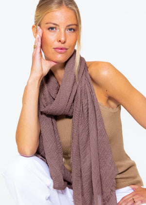 Strick Top mit Bogenkante, camel
