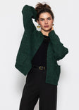 Strickcardigan mit Taschen - dunkelgrün