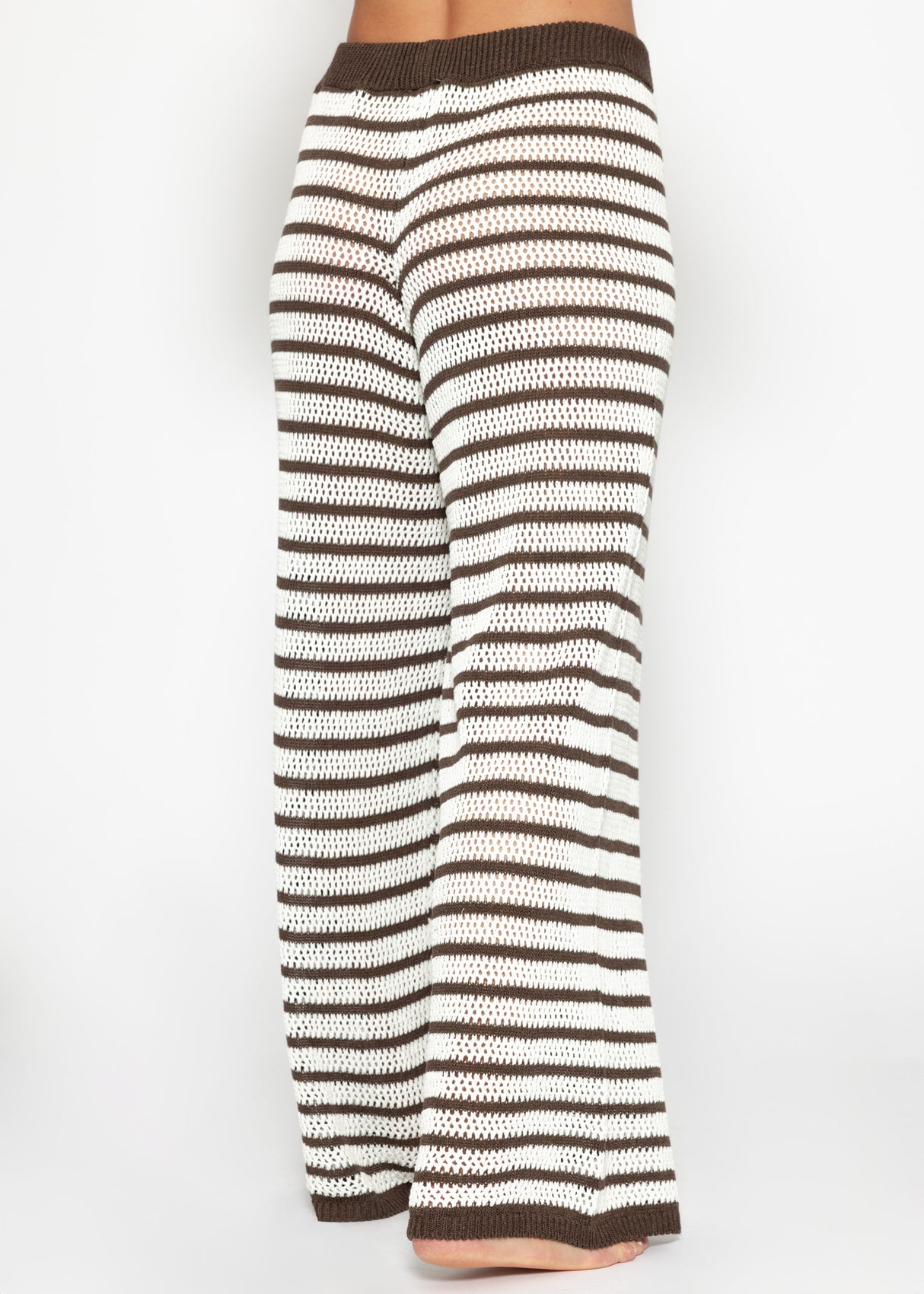 Strickhose mit geradem Bein - offwhite