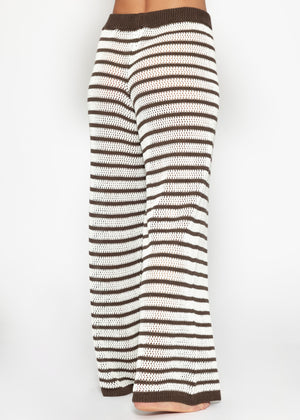 Strickhose mit geradem Bein - offwhite