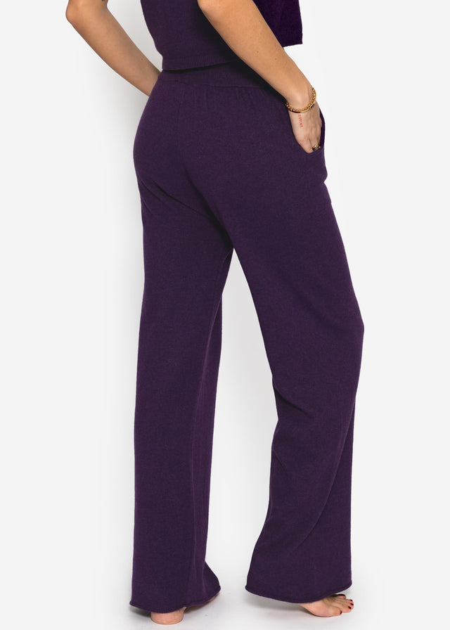 Strickhose mit Kaschmir - lila
