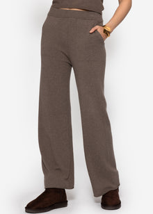 Strickhose mit Kaschmir - taupe